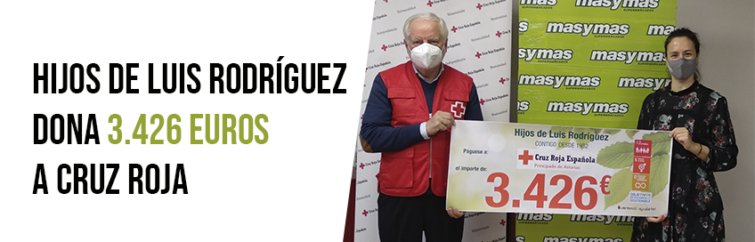 Hijos de Luis Rodríguez dona 3.426 euros a Cruz Roja