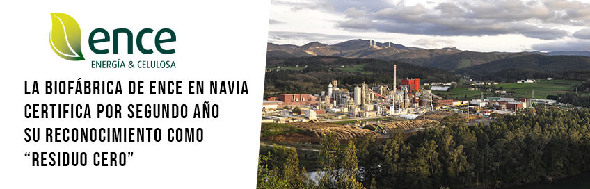 La biofábrica de Ence en Navia certifica por segundo año su reconocimiento como “Residuo Cero”