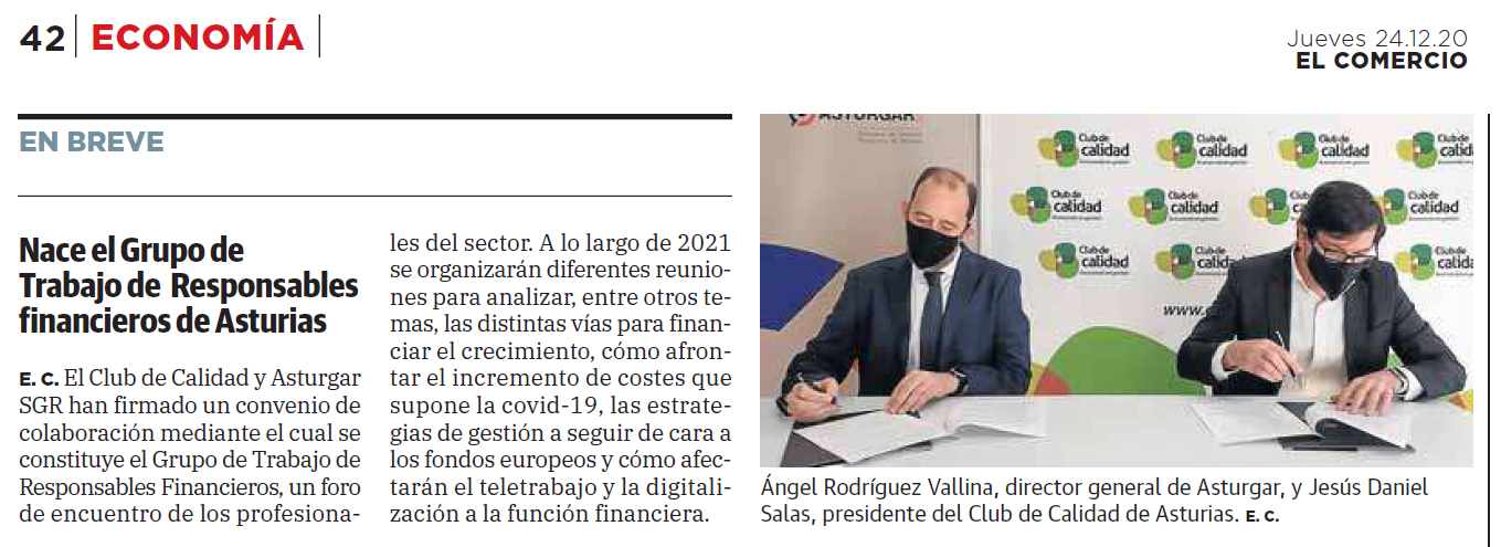 Prensa – ASturgar Asturgar y el Club de Calidad