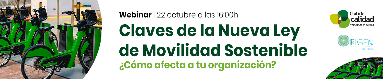 Webinar: Claves de la Nueva Ley de Movilidad Sostenible
