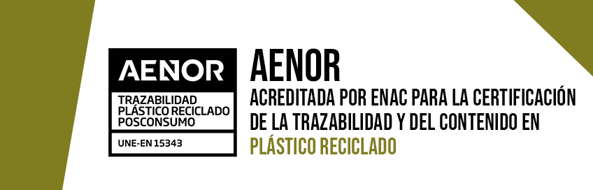 AENOR acreditada por ENAC para la certificación de la Trazabilidad y del Contenido en Plástico Reciclado