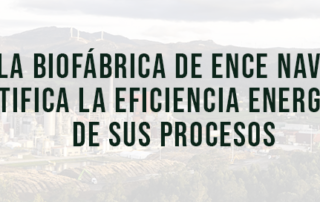 La biofábrica de Ence Navia certifica la eficiencia energética de sus procesos