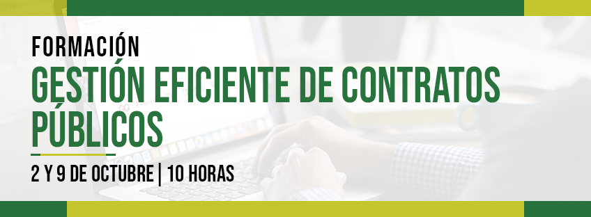 gestion eficiente contratos publicos Formación: Gestión eficiente de contratos públicos