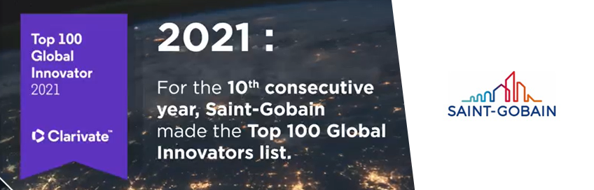 Saint-Gobain se posiciona por 10º año consecutivo en el TOP 100 de empresas más innovadoras del mundo en el ranking Clarivate